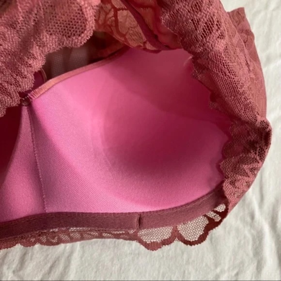 VS PINK High Neck Floral Lace Bralette L-DD - Picture 8 of 10